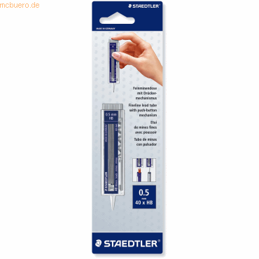 10 x Staedtler Feinmine Mars micro carbon 255 0,5mm HB schwarz Dose mi 10 x Staedtler Feinmine Mars micro carbon 255 0,5mm HB schwarz Dose mi von Staedtler