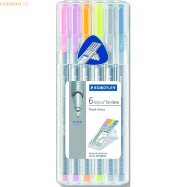 10 x Staedtler Fineliner triplus 0,3mm 6-er Box sortiert von Staedtler