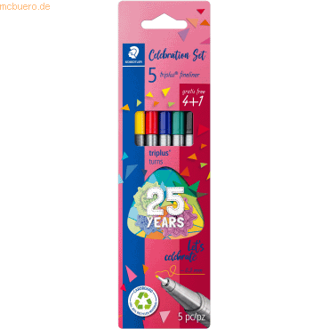 10 x Staedtler Fineliner triplus ca. 0,3mm anniversary farbig sortiert 10 x Staedtler Fineliner triplus ca. 0,3mm anniversary farbig sortiert von Staedtler