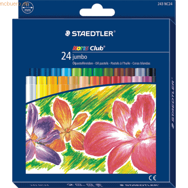 10 x Staedtler Ölpastellkreide Noris Club jumbo 24-er Etui von Staedtler