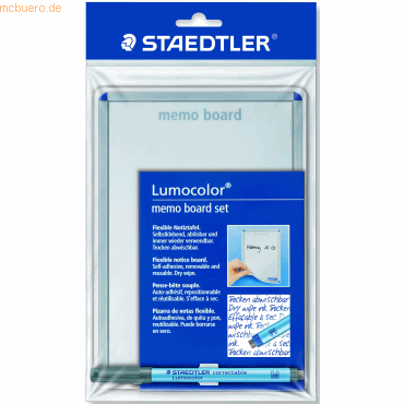 10 x Staedtler Whiteboardset Lumocolor memo board A5 von Staedtler