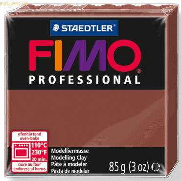 4 x Staedtler Modelliermasse Fimo professional schokolade 85g von Staedtler