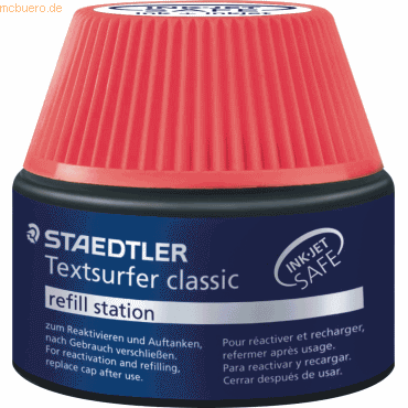 4 x Staedtler Nachfüllstation Textsurfer classic rot 4 x Staedtler Nachfüllstation Textsurfer classic rot von Staedtler
