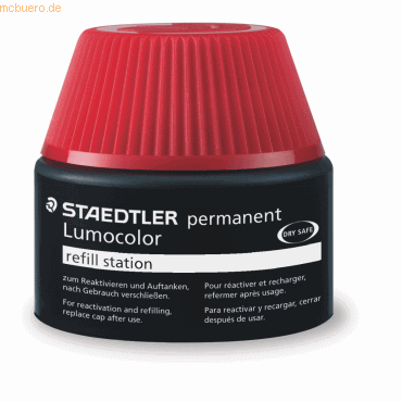 Staedtler Nachfülltinte Lumocolor permanent rot von Staedtler