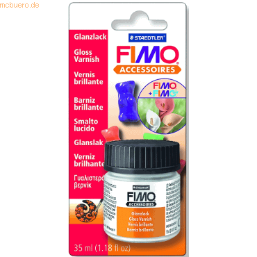 5 x Staedtler Glanzlack Fimo auf Wasserbasis 35 ml auf Blisterkarte von Staedtler