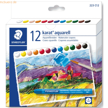 6 x Staedtler Aquarellkreide karat aquarell 94 mm 12 Farben 6 x Staedtler Aquarellkreide karat aquarell 94 mm 12 Farben von Staedtler