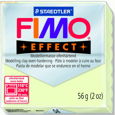 6 x Staedtler Modelliermasse Fimo soft 56g nachtleuchtend von Staedtler