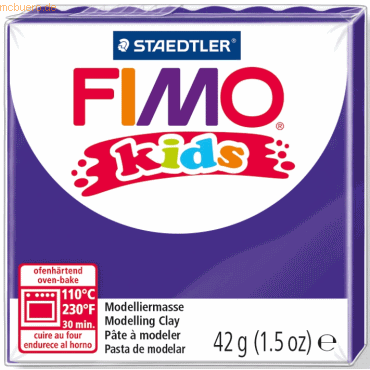 8 x Staedtler Modelliermasse Fimo Kids lila 42g von Staedtler