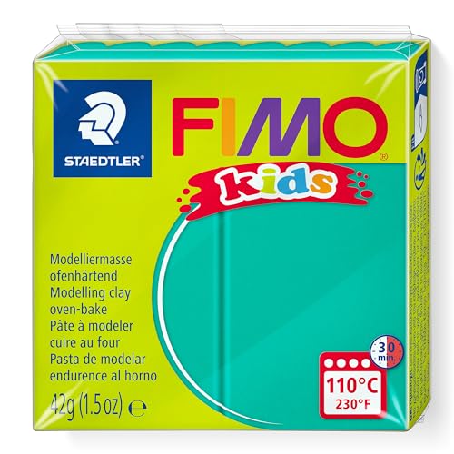 FIMO kids, Modelliermasse zum Modellieren und Kneten, 16 Farben, für Kinder Grün Grün von Staedtler
