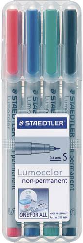 Folienschreiber Lumocolor nonpermanent S 4er Etui sortiert von Staedtler