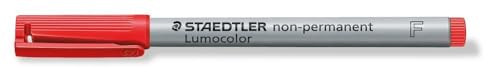 STAEDTLER® 316-2 Overheadstifte-und Etuis,Korrekturmarker,Overheadtextmarker Feinschreiber Universalstift Lumocolor Non-permanent, F, rot von Staedtler