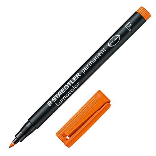 STAEDTLER® 318-4 Overheadstifte-und Etuis,Korrekturmarker,Overheadtextmarker Feinschreiber Universalstift Lumocolor permanent, F, orange von Staedtler