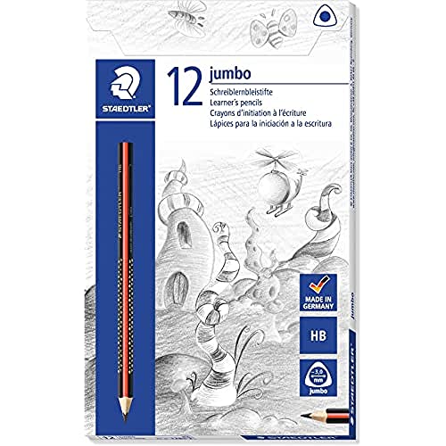 STAEDTLER 1285-2 Noris Club Jumbo Schreiblernstift, Härtegrad HB, Katonetui mit 12 Stück von Staedtler