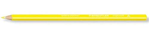 STAEDTLER 157-10 ergo soft Farbstift, ergonomische Dreikantform, rutschfeste Soft-Oberfläche, 12 Stück im Kartonetui, lichtgelb von Staedtler