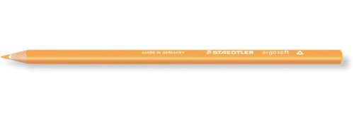 STAEDTLER 157-16 ergo soft Farbstift, ergonomische Dreikantform, rutschfeste Soft-Oberfläche, 12 Stück im Kartonetui, goldocker von Staedtler