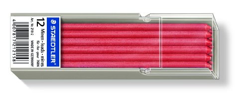 STAEDTLER 218 Lumocolor non-permanent omnichrom Spezialmine, 12 Stück Etui, rot von Staedtler