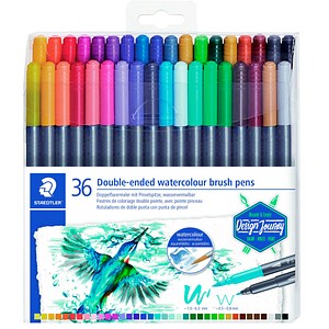 STAEDTLER 3001 Brush-Pens farbsortiert, 36 St. von Staedtler