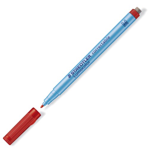 STAEDTLER 305 M-2 Lumocolor correctable Folienstift M-Spitze, circa 1.0 mm, 10 Stück im Kartonetui, rot STAEDTLER 305 M-2 Lumocolor correctable Folienstift M-Spitze, circa 1.0 mm, 10 Stück im Kartonetui, rot von STAEDTLER