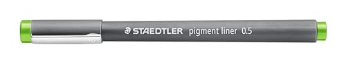 STAEDTLER 308 05-51 Fineliner pigment liner (0,5 mm Strichbreite, hohe Qualität, Pigmenttinte, dokumentenecht, lichtbeständig) Farbe hellgrün von Staedtler