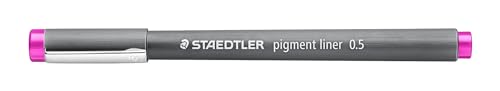 STAEDTLER 308 05-61 Fineliner pigment liner (0,5 mm Strichbreite, hohe Qualität, Pigmenttinte, dokumentenecht, lichtbeständig) Farbe fuchsia von Staedtler