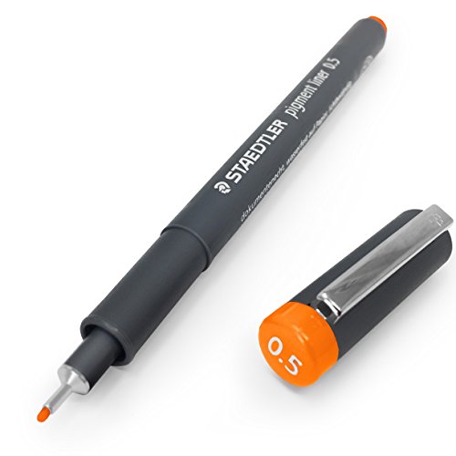 STAEDTLER 308 Pigment Liner Fineliner - 0,5 mm - Einzelne - Orange von Staedtler