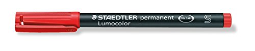 STAEDTLER 313-2 Feinschreiber Universalstift Lumocolor permanent, S, rot, 1 Stück von Staedtler
