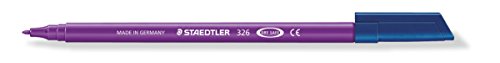 STAEDTLER 326-6 Fasermaler Noris Club, circa 1.0 mm, auswaschbar, 10 Stück im Kartonetui, violett von Staedtler