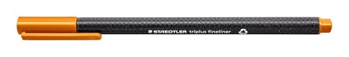 STAEDTLER 334-7 Triplus Fineliner (Dreikant, Superfeine, Metallgefasste Spitze, Linienbreite ca. 0,3 mm, 10 Stück) hellbraun von STAEDTLER