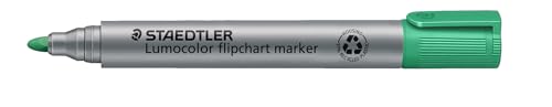 STAEDTLER 356-5Lumocolor Flipchartmarker Rundspitze, 2 mm, 10 Stück, grün von Staedtler