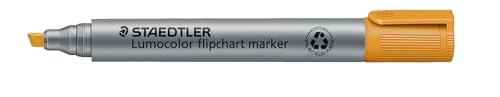 STAEDTLER 356 B-4 Lumocolor Flipchartmarker Keilspitze, 2 oder 5 mm, 10 Stück, orange von Staedtler