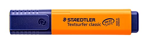 STAEDTLER 364-4 Textsurfer classic Textmarker, Keilspitze, circa 1 - 5 mm, 10 Stück im Kartonetui, orange von Staedtler
