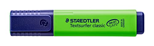 STAEDTLER 364-5 Textsurfer classic Textmarker, Keilspitze, circa 1 - 5 mm, 10 Stück im Kartonetui, grün von Staedtler