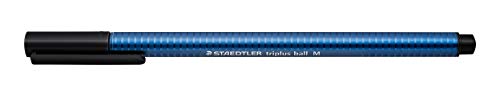 STAEDTLER 437 M-9 VE Kugelschreiber triplus ball (ergonomischer Dreikantschaft, Linienbreite M, Farbe schwarz, wischfest, Kartonetui mit 10 Kugelschreibern) von Staedtler