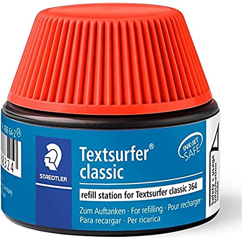 STAEDTLER 488 64 Textsurfer classic Textmarker Nachfüllstation für 364, rot von Staedtler