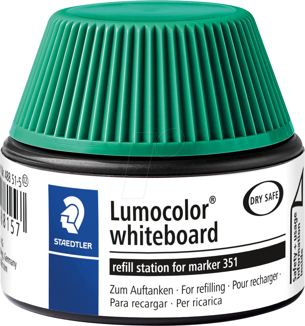 STAEDTLER 488515 - Nachfüllstation, Lumocolor Whiteboard Marker 351/351 B, grün von Staedtler