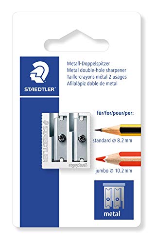 STAEDTLER 510 20 BK Metall-Doppelspitzer, 1 Stück auf Blisterkarte, silber STAEDTLER 510 20 BK Metall-Doppelspitzer, 1 Stück auf Blisterkarte, silber von Staedtler