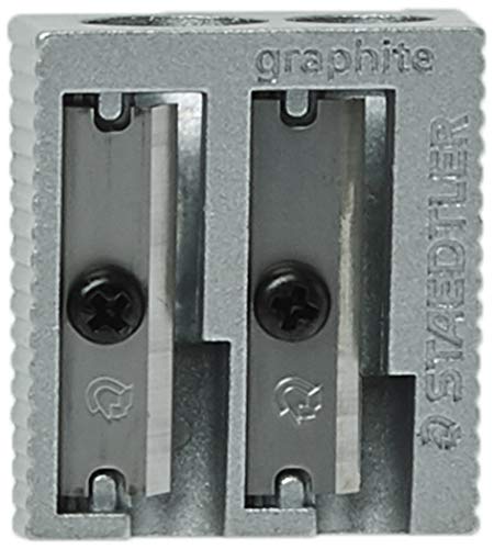 STAEDTLER 510 20 BK Metall Doppelspitzer, 1 Stück auf Blisterkarte, silberfarben STAEDTLER 510 20 BK Metall Doppelspitzer, 1 Stück auf Blisterkarte, silberfarben von Staedtler