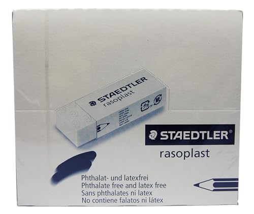 STAEDTLER 526 B20 Radierer rasoplast phtalat und latexfrei, 65 x 13 x 23 mm, Weiß, 1 Stück von Staedtler