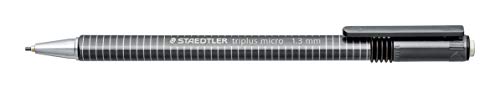 STAEDTLER 774 13-81 triplus micro ergonomischer Druckbleistift (dreikantig, zum Schreiben mit extra breiter Mine, Linienbreite 1,3 mm) Schaftfarbe anthrazit von Staedtler