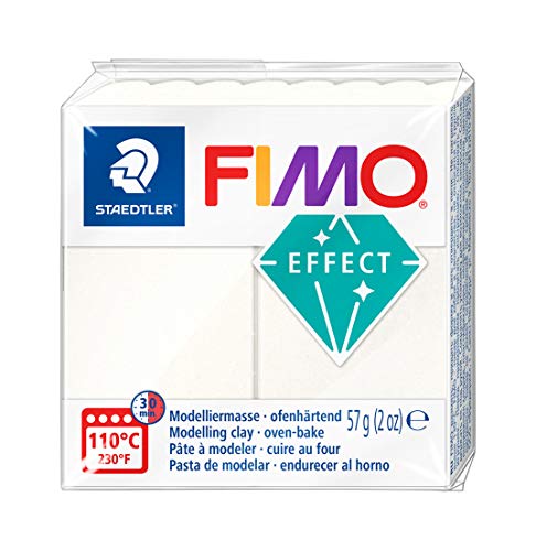 STAEDTLER 8020-08 - Fimo Effect Normalblock, 57 g, perlmutt metallic, 1 Stück (1er Pack) von Staedtler