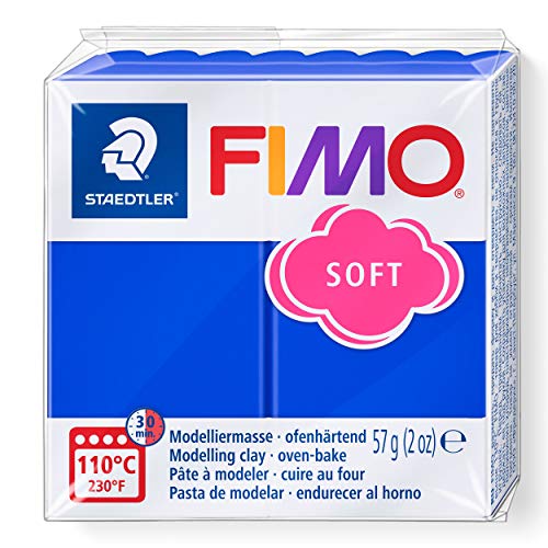 STAEDTLER 8020-33 - Fimo Soft Normalblock, 57 g, Modelliermasse, brillantblau, 1 Packung STAEDTLER 8020-33 - Fimo Soft Normalblock, 57 g, Modelliermasse, brillantblau, 1 Packung von STAEDTLER