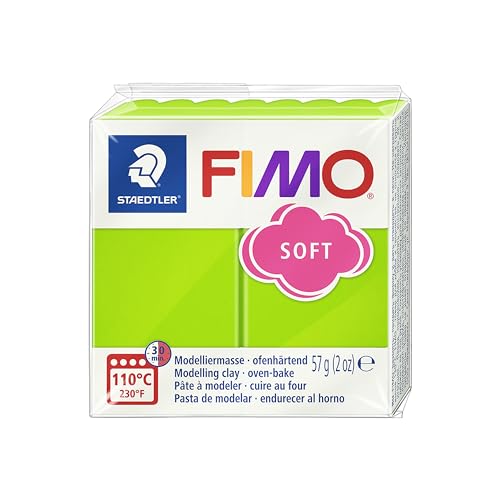 STAEDTLER 8020-50 - Fimo Soft Normalblock, Modelliermasse, 57 g, apfelgrün, 1 Packung STAEDTLER 8020-50 - Fimo Soft Normalblock, Modelliermasse, 57 g, apfelgrün, 1 Packung von STAEDTLER