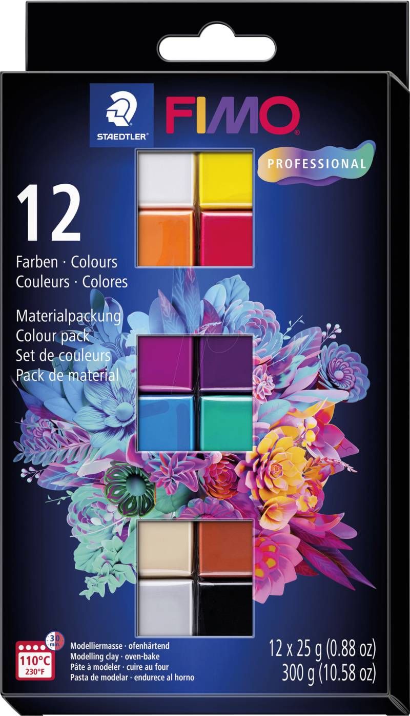 STAEDTLER 8043C1 - Modelliermasse, ofenhärtend, 12 Farben von Staedtler