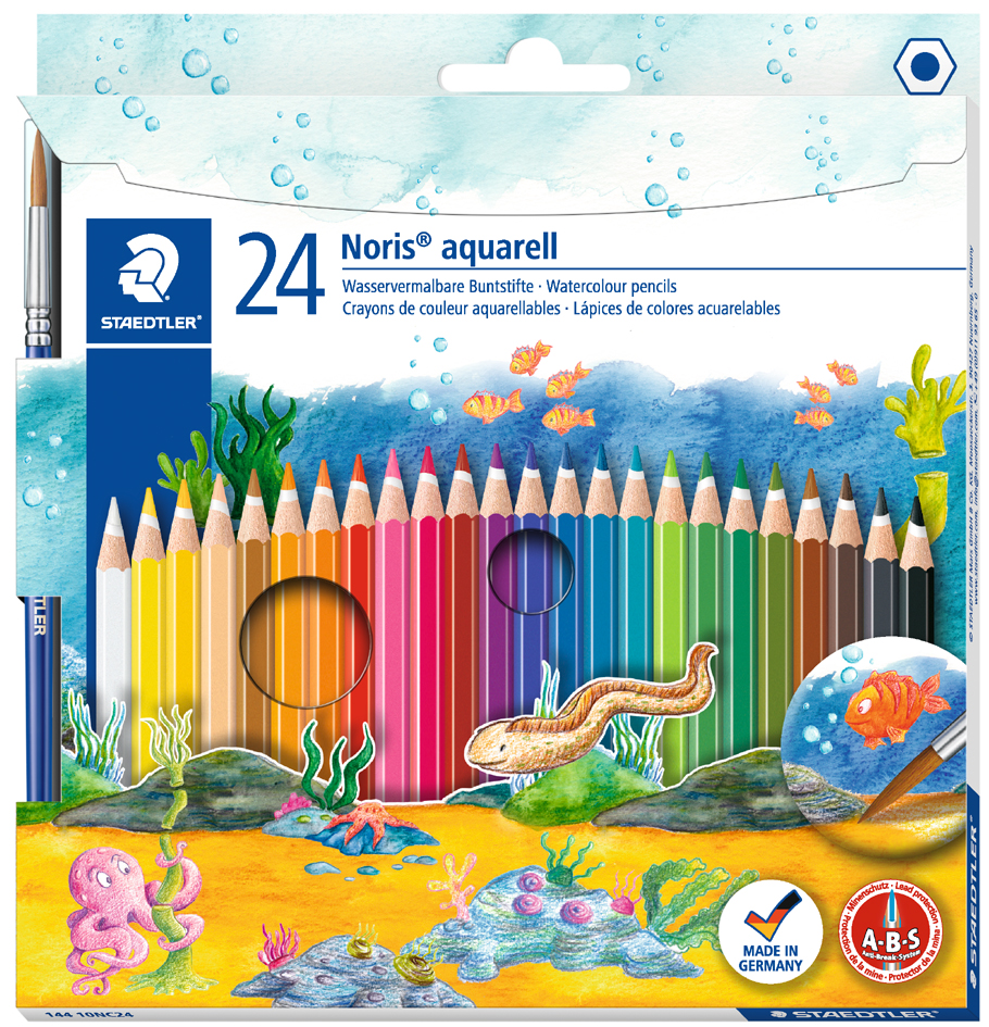 STAEDTLER Aquarellstift Noris aquarell, 24er Kartonetui von Staedtler