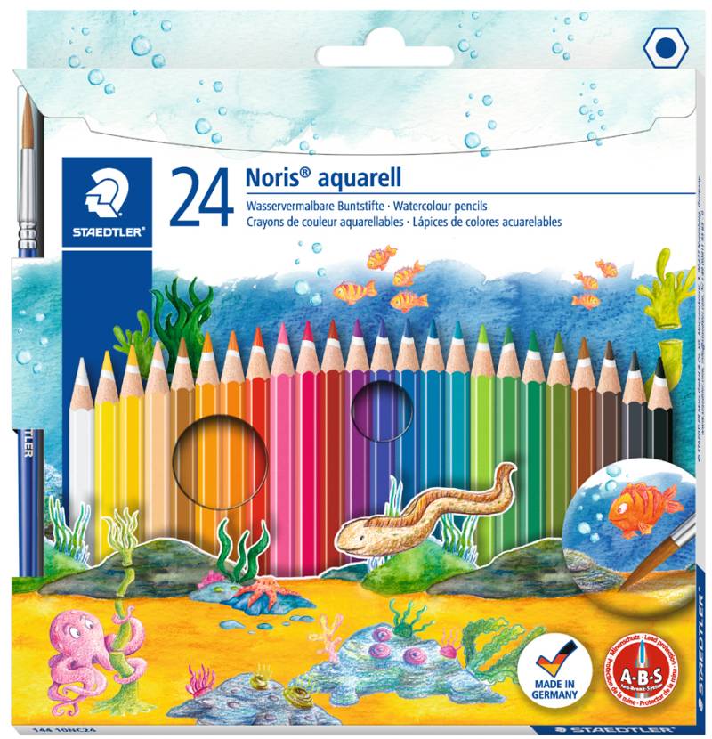 STAEDTLER Aquarellstift Noris aquarell, 24er Kartonetui von Staedtler