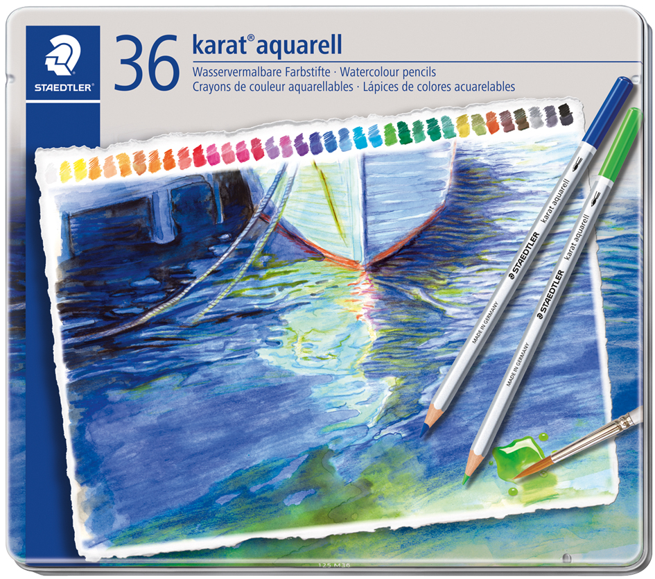 STAEDTLER Aquarellstift karat, 36er Metalletui von Staedtler