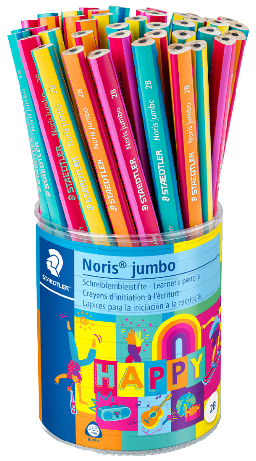 STAEDTLER Bleistift Noris jumbo HAPPY, 48er Köcher von Staedtler