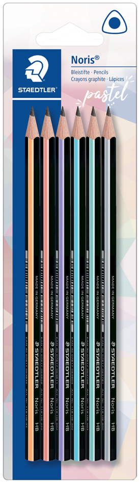 STAEDTLER Bleistift Noris pastel, Härtegrad: HB, 6er Blister von Staedtler