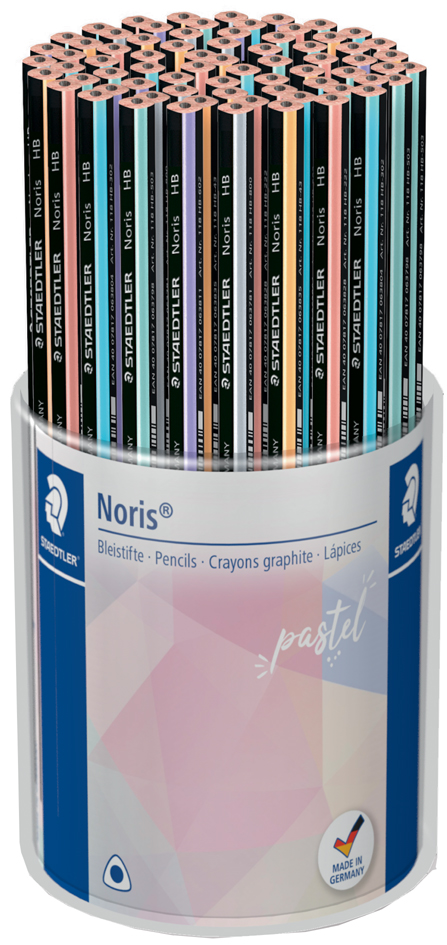 STAEDTLER Bleistift Noris pastel, Härtegrad: HB, 72er Köcher von Staedtler