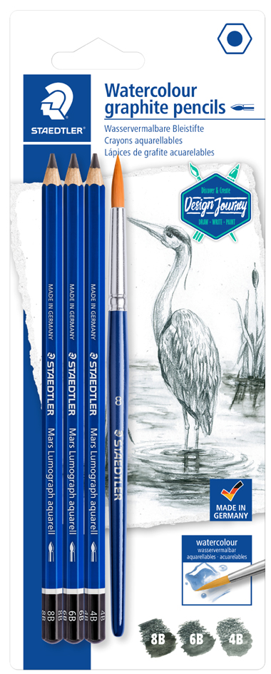 STAEDTLER Bleistift-Set Mars Lumograph aquarell, Blister von Staedtler